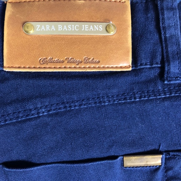 Zara Basic Denim Jeans Royal Blue Size 4 US - Picture 3 of 6